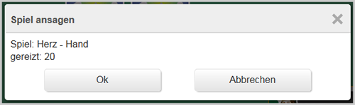 Dialog Spielansage